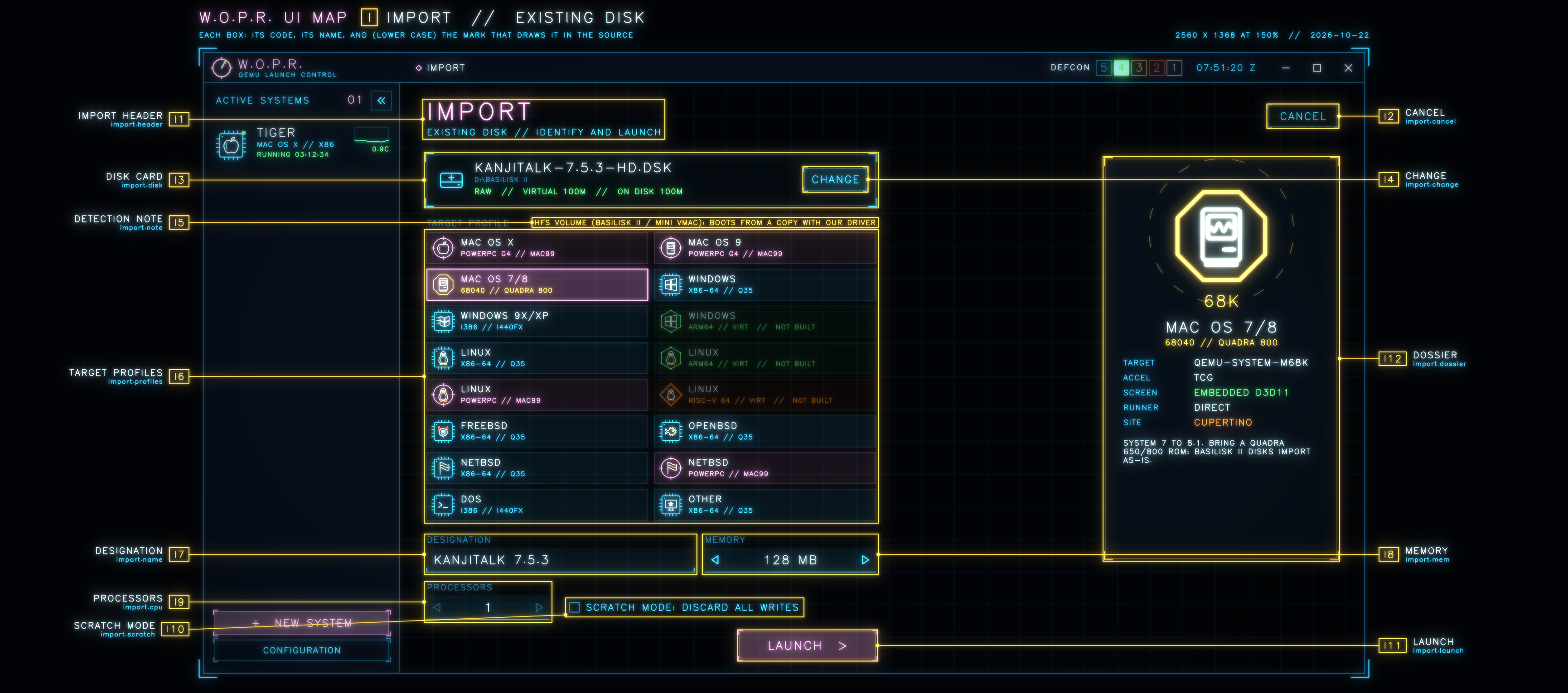 Sheet I: Importing a Basilisk II disk